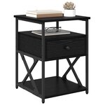 vidaXL Cabinet de chevet Chêne noir 40 x 42 x 55 cm Bois d'ingénierie
