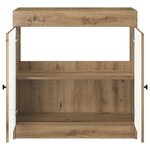 vidaXL Armoire sous évier de salle de bain Chêne artisanal