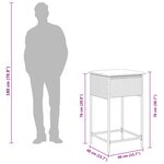 vidaXL Ensemble de bar de jardin 9 Pièces avec coussins noir poly rotin