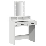 vidaXL Table de Toilette Blanc 79 x 41 x 140 cm Bois d'ingénierie