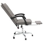 vidaXL Fauteuil inclinable de bureau Taupe Tissu