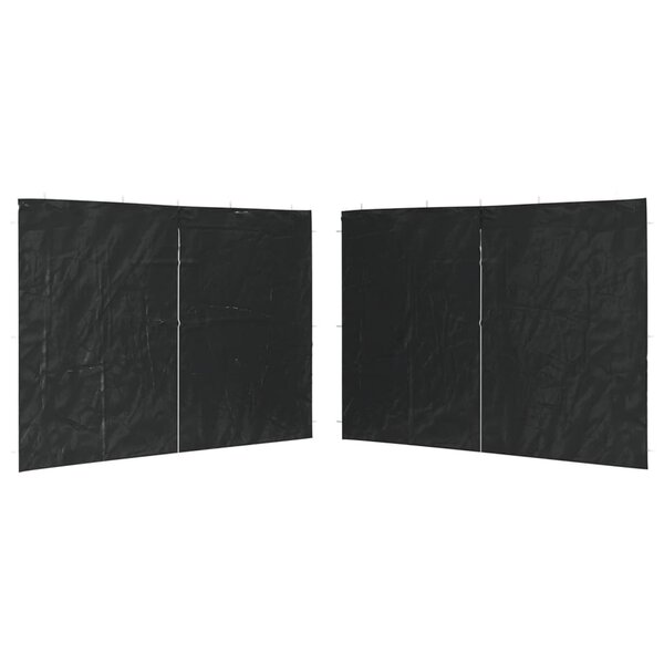 vidaXL Paroi de tente de réception 2Pièces fermeture éclair PE Anthracite