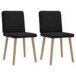 vidaXL Chaises à manger lot de 2 noir tissu