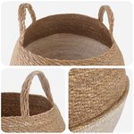 vidaXL Pot de plante avec poignées 2 pc Blanc Ø 45 x 36 cm