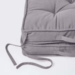 Coussin rehausseur lombaire en coton 50 x 50 cm - Gris ardoise - HOMESCAPES