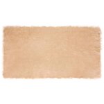 vidaXL Tapis en Peau de Mouton Synthétique Beige 80 x 150 cm Polyester