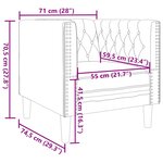 vidaXL Ensemble de canapé Chesterfield 3 Pièces gris similicuir