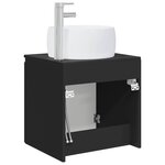 vidaXL Vanité de lavabo mural Noir 49 5 x 44 5 x 66 cm