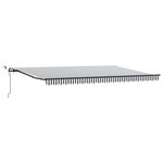 vidaXL Auvent rétractable automatique avec LED anthracite et blanc