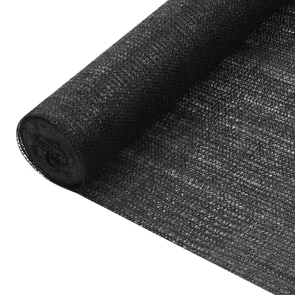 vidaXL Filet brise-vue Noir 1x25 m PEHD 75 g/m²