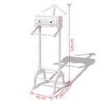 vidaXL Portant à vêtements avec armoire Bois Blanc