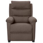 vidaXL Fauteuil électrique de massage Taupe Tissu