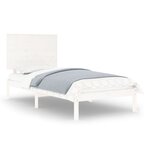 vidaXL Cadre de lit sans matelas blanc 100x200 cm bois de pin massif