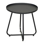 Ensemble de bistrot avec table basse et 2 chaises beige noir 03_0009406