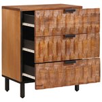 vidaXL Cabinet de chevet Marron 50 x 33 x 62 cm Bois de mangue massif
