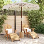 vidaXL Parasol Macramé Crème 252.5 x 252.5 x 260 cm