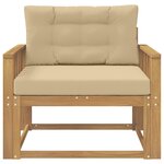 vidaXL Sofa de milieu extérieur Polyester Blanc