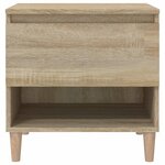 vidaXL Table de chevet Chêne sonoma 50x46x50 cm Bois d'ingénierie