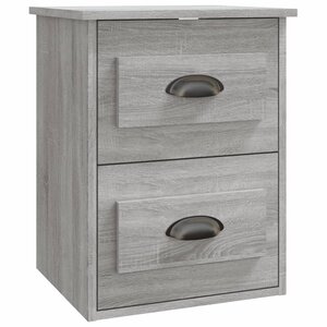 vidaXL Table de chevet murale sonoma gris 41 5x36x53 cm