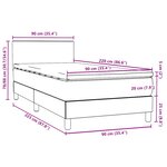 vidaXL Sommier à lattes de lit avec matelas rose 90x220 cm velours