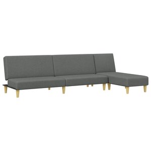 vidaXL Ensemble de canapés 2 Pièces gris foncé tissu
