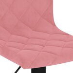 vidaXL Tabourets de bar lot de 2 rose velours