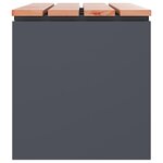 vidaXL Banc de jardin Anthracite 80 x 40 x 43 cm Acier
