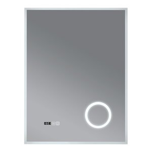 Miroir décoration moderne design LED pour salle de bain 80 x 60 cm blanc 03_0010160