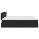 vidaXL Lit de Rangement avec tête de lit Noir 200 x 200 cm Velours