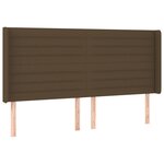 vidaXL Sommier à lattes de lit matelas et LED Marron foncé 160x200 cm