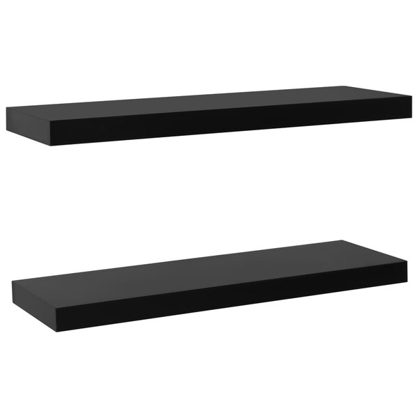 vidaXL Étagères murales flottantes 2 Pièces Noir 80x20x3 8 cm