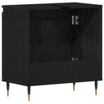 vidaXL Meuble Sous Lavabo Chêne Noir 58x33x60 cm Bois d'Ingénierie