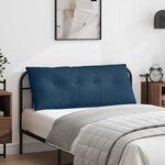 vidaXL Coussin de Dos Bleu 120 x 19 x 50 cm tissu