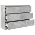 vidaXL Buffet Gris béton 100x35x76 cm Bois d'ingénierie