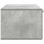vidaXL Meuble TV mural 98 x 41 x 30 cm Gris béton Bois d'ingénierie