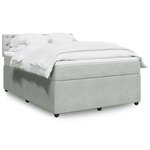 vidaXL Sommier à lattes de lit et matelas Gris clair 140x200cm Velours