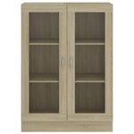 vidaXL Armoire à vitrine Chêne sonoma 82 5x30 5x115 cm Bois ingénierie