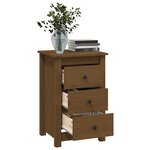 vidaXL Tables de chevet 2 Pièces Marron miel 40x35x61 5 cm Pin solide
