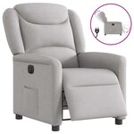 vidaXL Fauteuil inclinable électrique gris nuage tissu