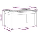 vidaXL Table basse Marron Bois d'acacia massif