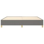 vidaXL Cadre de lit Gris foncé 140x190 cm Tissu