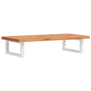 vidaXL Étagère de vasque murale acier et bois massif de hêtre