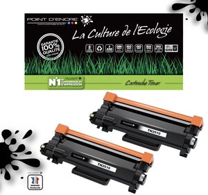 TN2510XL - 2 X NOIR - Grande capacité