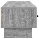 vidaXL Meuble TV 147 x 34 5 x 30 cm Sonoma gris Bois d'ingénierie