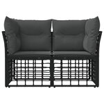 vidaXL Loveseat d'extérieur 2 pièces 2-Nombre de places