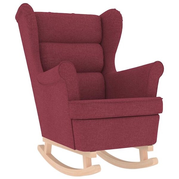 vidaXL Chaise à bascule rouge bordeaux 74x90x102 cm tissu