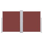 vidaXL Auvent latéral rétractable Marron 140 x 600 cm