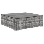 vidaXL Salon de jardin 4 Pièces avec coussins Résine tressée Gris