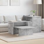 vidaXL Table console Gris béton 91 5 x 35 x 38 5 cm Bois d'ingénierie