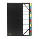 Trieur Rigide Ordonator Dos Extensible 12 Compartiments - Couleurs Assorties - X 6 - Exacompta